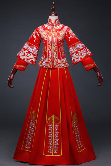 中国风复古刺绣秀禾服
